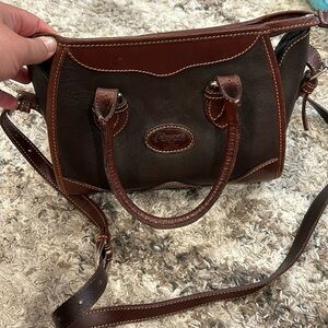 Brown leather pocketbook